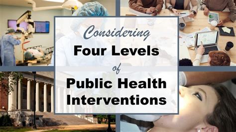 Four Levels Of Intervention For Public Health How To Apply This