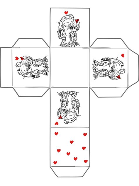 San Valentín Caja para Regalo Maquetas Pop up box cards Valentines