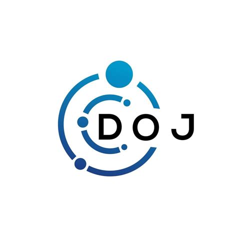 Doj Letter Logo Design On White Background Doj Creative Initials