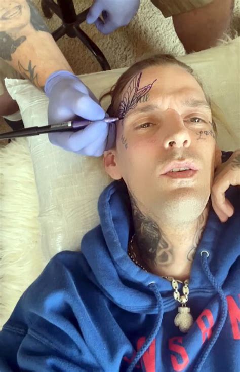 Aaron Carter Shows Off Giant Face Tattoo In Honor Of Late Sister