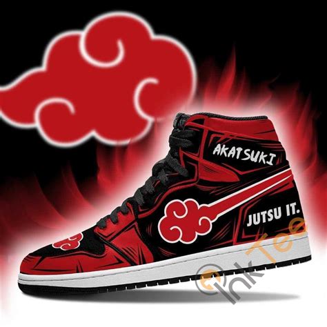 Akatsuki Cloud Jutsu It Naruto Sneakers Anime Air Jordan Shoes