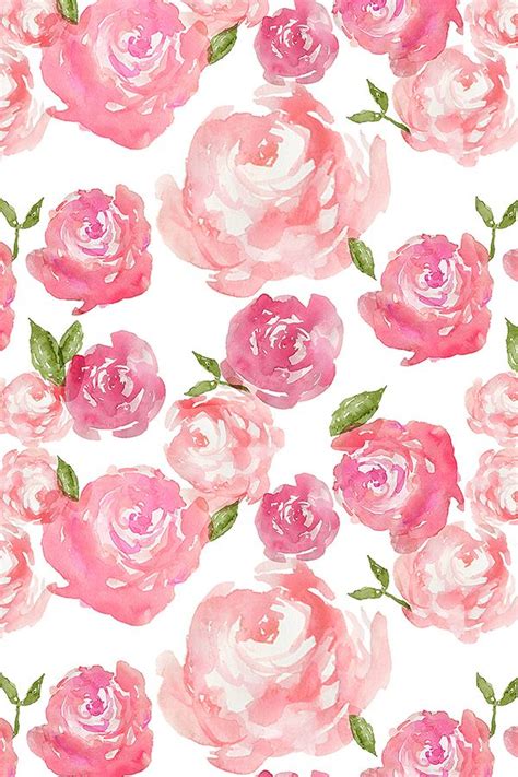 Please contact us if you want to publish a pink watercolor wallpaper on our site. Watercolor Floral by laurapol - Bold hand painted roses in ...