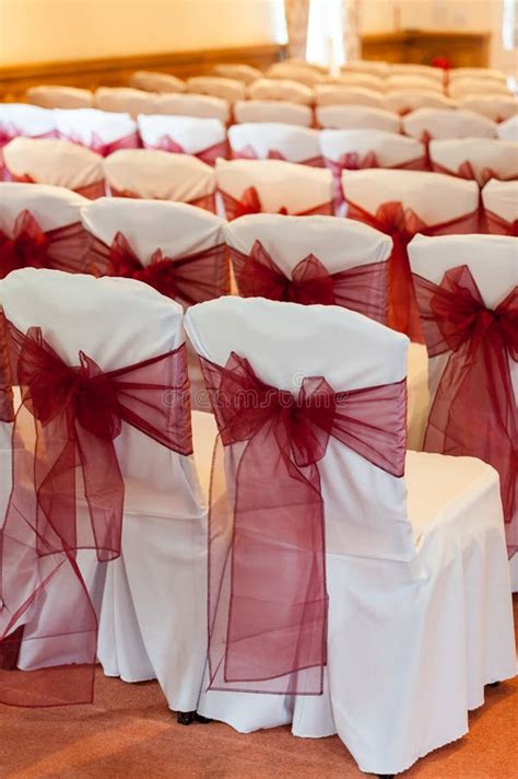 Wedding Chair Bows Stock Image Image Of Seat Church 63559221