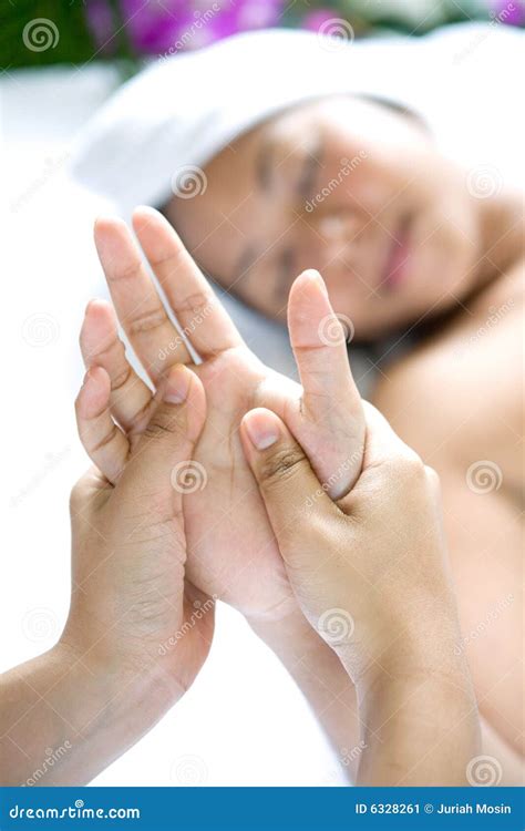 Woman Receiving Relaxing Hand Massage Stock Image Image Of Medicine Feel 6328261