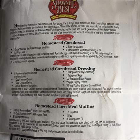 This cornbread recipe gets everything you want out of the simple sidekick: Corn bread recipe from back of Shawnee Best corn meal mix package | Corn bread recipe, Dressing ...