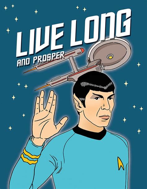 Live Long And Prosper Star Trek Birthday Greeting Card Dr Etsy