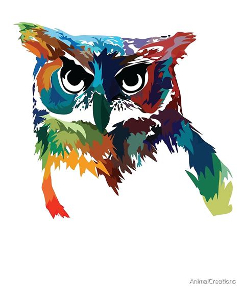 Psychedelic Owl By Animalcreations Redbubble