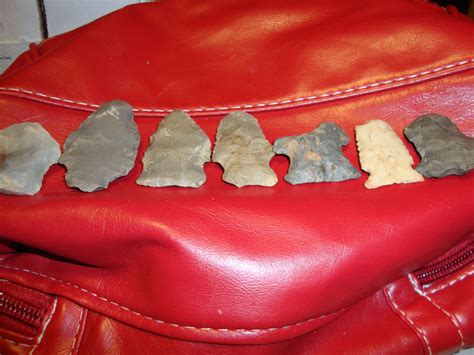 Group Of 7 Native American Artifacts Tennessee Riverjackson Countyal