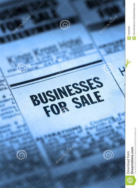 Where to buy a business for sale in malaysia? Business For Sale Classifieds Stock Photo - Image of ...