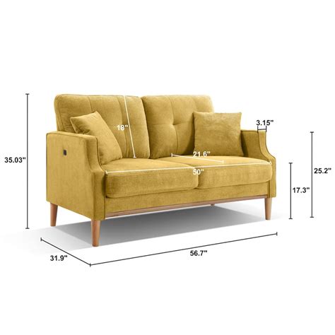 Love Seat Sofa With Waterproof Fabric 2 Seater Sofa Chair For Living