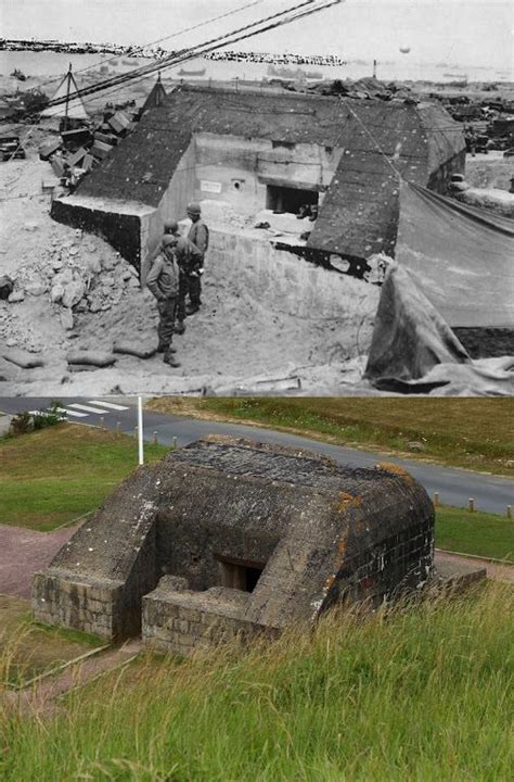 Omaha Beach Area Normandy Then And Now