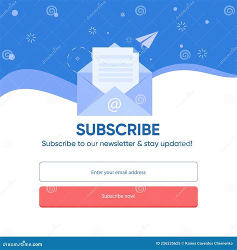 Subscription To Newsletter Banner For Newsletters With A Subscribe
