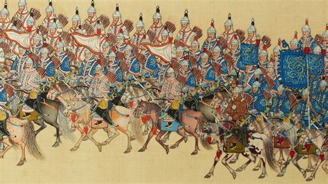 The Qianlong Emperor Reviewing The Qing Army 18th Century Qianlong