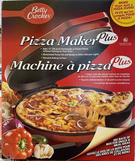 Betty Crocker Countertop Pizza Maker Plus 1440 Watt Bc 2958cr Red