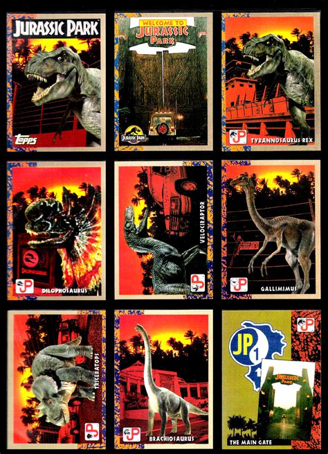 Jurassic Park Topps Trading Cards Park Pedia Jurassic Park