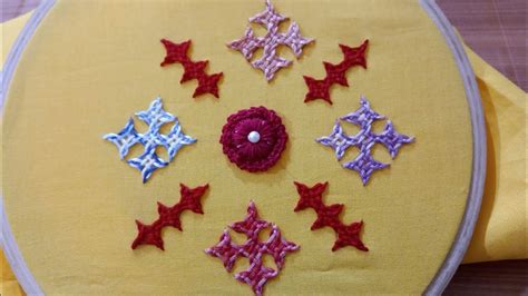 Discover 4 simple pattern transfer techniques to conquer your digital fears and get you sewing in a stitch! 66.Round pattern in sindhi work.Hand embroidery. - YouTube