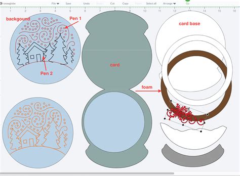 This is a simplified version. Mimi's Craft Room : Snowglobe Easel Shaker Card