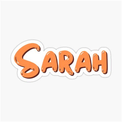 Sarah Name Baby Sticker For Sale By Saso22 Redbubble