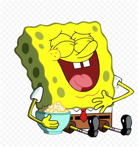 Hd Spongebob Laughing Watching Movies Character Transparent Png Citypng