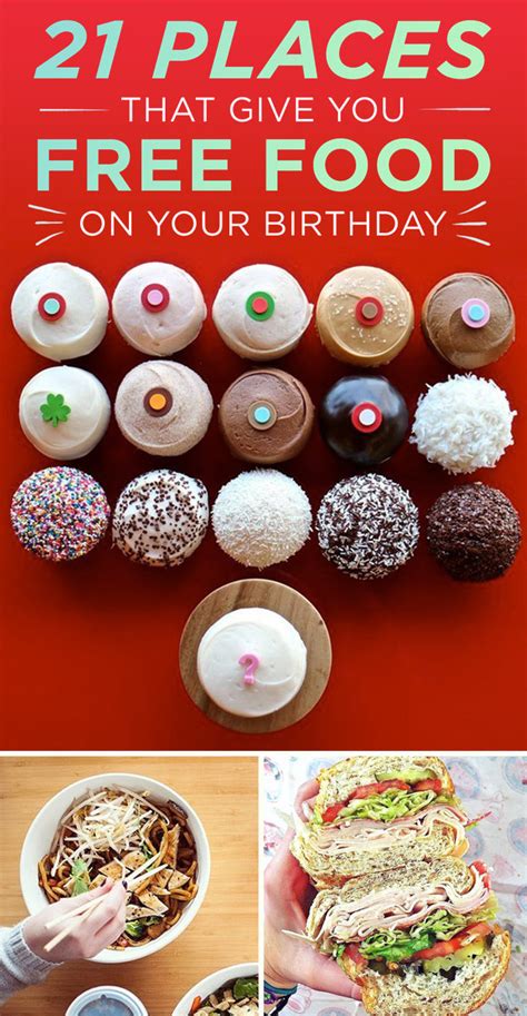 Free food always tastes better. 21 Places To Get Free Food On Your Birthday