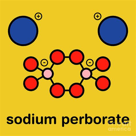 Sodium Perborate Chemical Structure Photograph By Molekuul Science