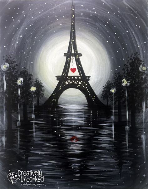 Galleries Creatively Uncorked Painting Eiffel Tower Painting Art