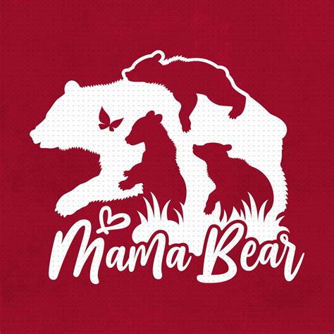 Mama Bear Svg Png Eps Pdf Files Three Cubs Svg Bear Mama Etsy