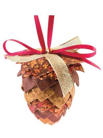 Pinecone No Sew Ornament Pattern Or Styrofoam Egg Quilted Christmas