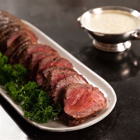 Garnish with garlic and rosemary, if desired. Filet of Beef with Mustard Horseradish Sauce by Ina Garten ...