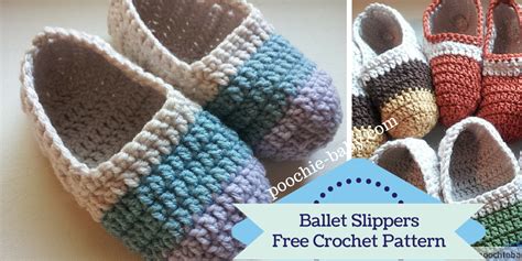 Cozy and comfortable slippers to wear all year around. Women's Crochet Ballet Slippers Video Tutorial - Poochie Baby
