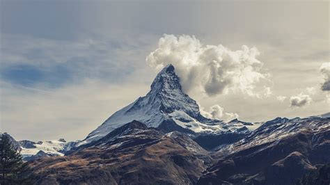 Mountains Sky Nature Matterhorn Clouds Coolwallpapersme