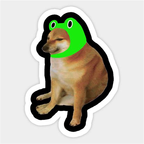 Cheems By Medd Art Dog Stickers Dog Memes Funny Memes