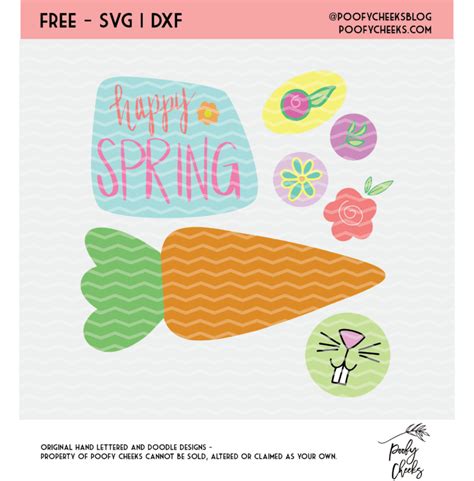 Easter Cut Files Svg Dxf And Png Poofy Cheeks