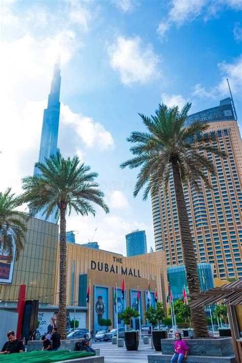 Burj Khalifa And Dubai Mall United Arab Emirates Editorial Photography