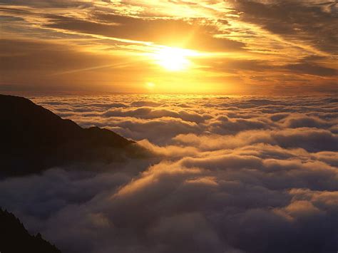 Hd Wallpaper Sea Of Clouds Photo Sunset Cloud Sky Beauty In