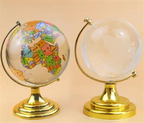 Crystal Ball Award Gold World Globe For Popular Decorative Ts