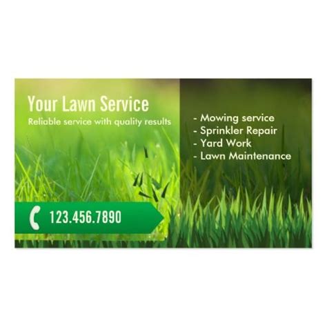 Green is a gardener's obvious choice for a business card color, and so that is the most common option in this list. Professional Lawn Care & Landscaping Business Card ...