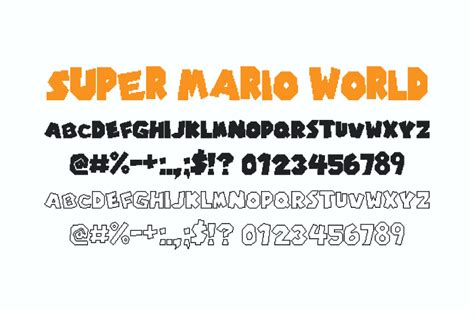 Super Mario Font Mario Bros World And More Free Download