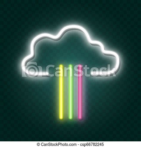 Rainbow Neon Sign Illustration In Vector Format Canstock