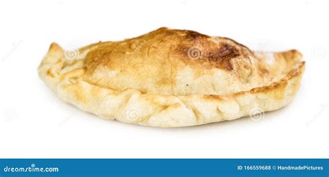 Portion Of Empanadas Isolated On White Background Selective Focus Stock