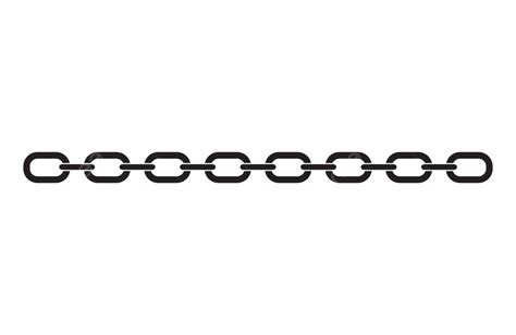 Vector Illustration Of A Single Black Chain Link Icon Isolated On A