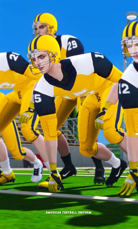 Musaeamerican Football Set Uniforms The Sims 4 Download