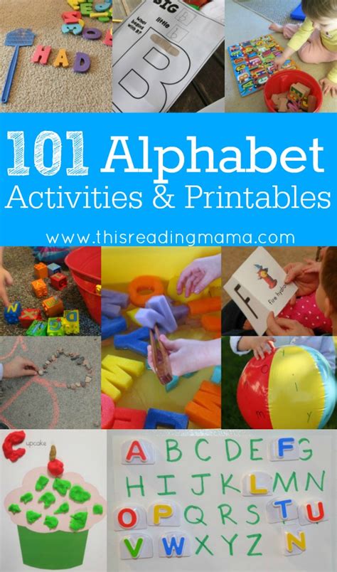 Here are 25 alphabet activities to recognize the letters of the alphabet. 101 Alphabet Activities and Printables