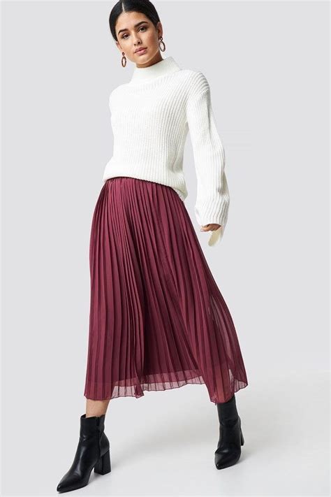 pleated long skirt burgundy na burgundy skirt outfit pleated skirt outfit pleated