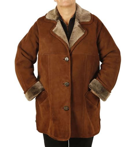 Ladies Classic Sheepskin Coat From Simons Leather