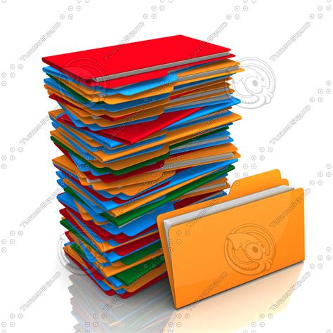 Stack Folders 3d Model