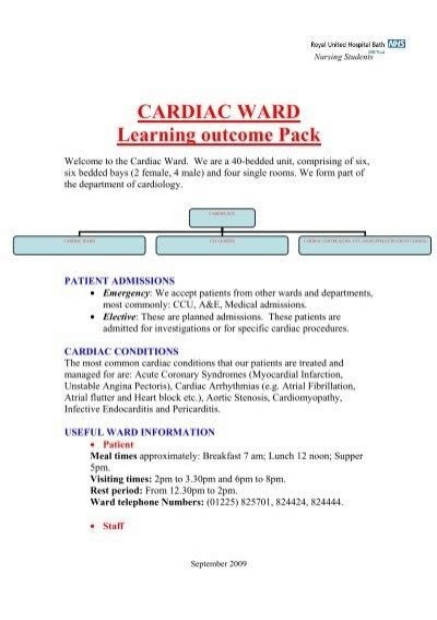 Cardiac Ward Student Learning Outcomes