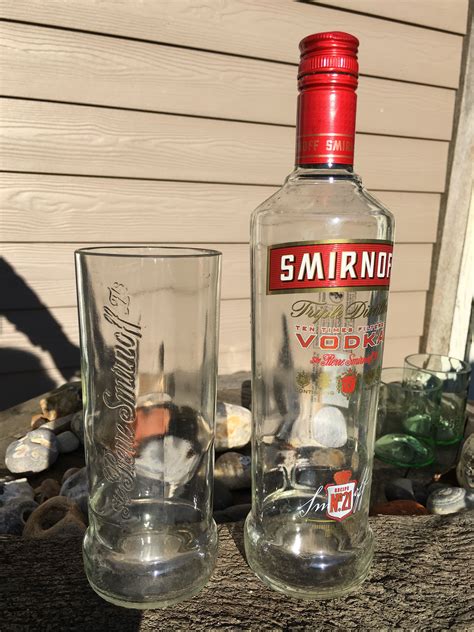 Great Pint Glasses Made From Smirnoff 70cl Bottle Smirnoff Bottle