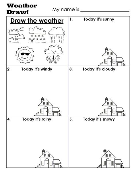 draw-weather.gif 1.275×1.650 píxeles | Teaching weather, Preschool weather, Weather worksheets