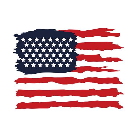 Grunge American Flag Strokes 3717705 Vector Art At Vecteezy